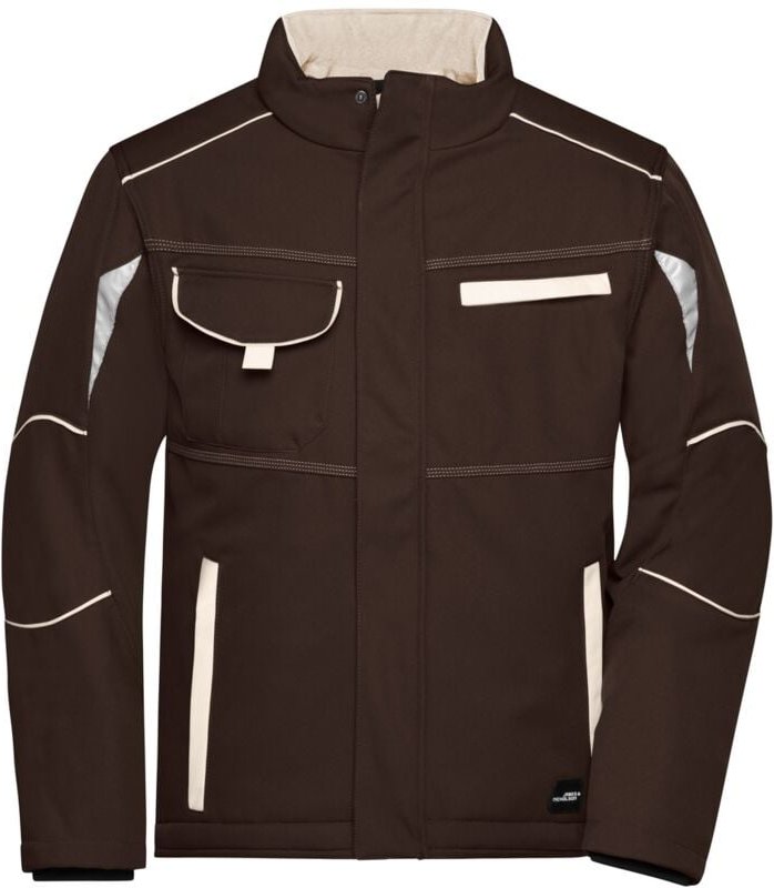James&nicholson - Softshelljacke mit warmem Innenfutter JN853 Gr. xs brown/stone