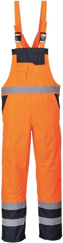 Gestepptes zweifarbiges Kleid Orange M