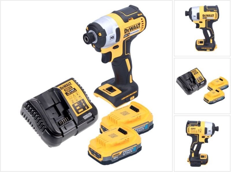 DeWalt DCF 887 E2 Akku Schlagschrauber 18 V 205 Nm 1/4" Brushless + 2x Akku 1,7 Ah + Ladegerät