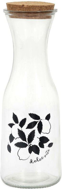 Karaffe Dolce Vita schwarz Glasverschluss