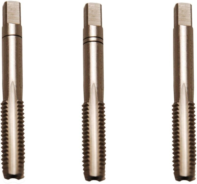 Gewindebohrer-Satz Vor-, Mittel- und Fertigschneider HSS-G M10 x 1,5 3-tlg.