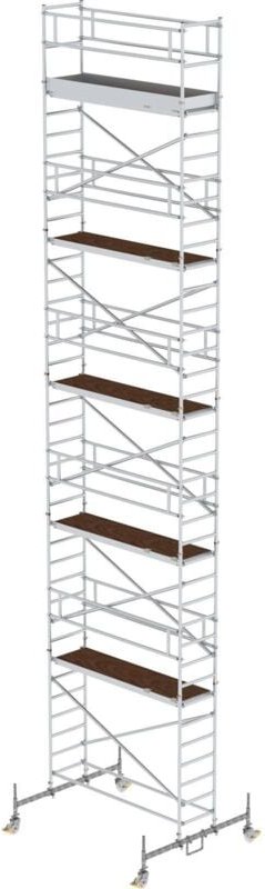 Thumbnail - Günzburger Steigtechnik Rollgerüst 0,75 x 2,45 m mit Fahrbalken Plattformhöhe 10,45 m - 155045