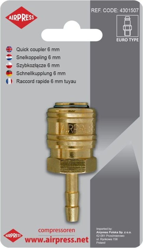 Schnellkupplung Mit Ausgang Für 6 Mm Schlauch - Ap 4301507