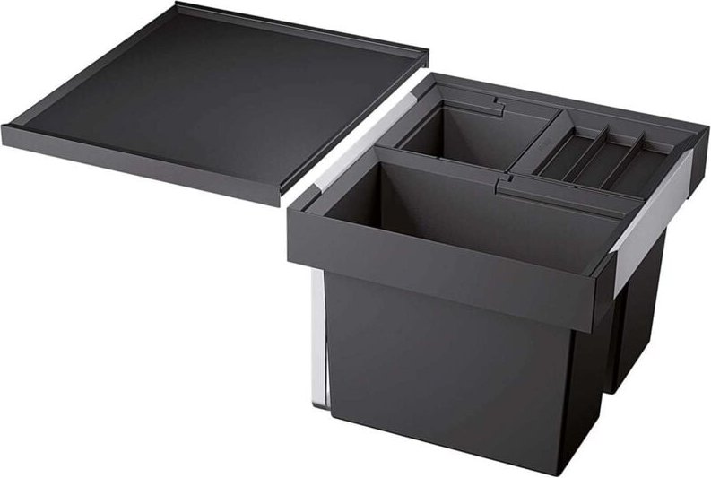 Flexon ii - Einbaumülleimer, geteilt, Volum 35 l 521470 - Blanco