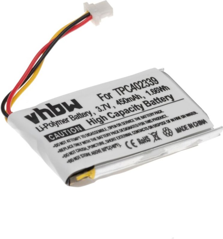 Vhbw - Akku kompatibel mit Mio MiVue 358P, 658p, 338, 366, 368, 388 gps Navigation Navi (450 mAh, 3,7 v, Li-Polymer)