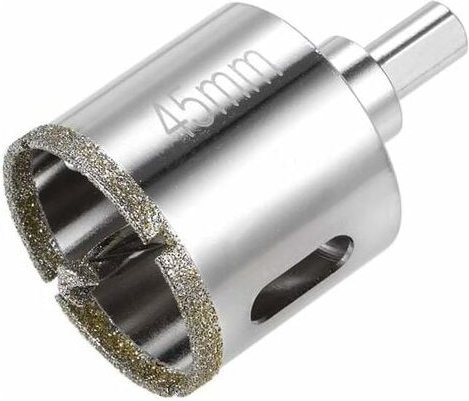 Diamant-Glaslochsägenbohrer mit Zentrierbohrer für Glas, Keramikfliesen, 45 mm - Aiperq