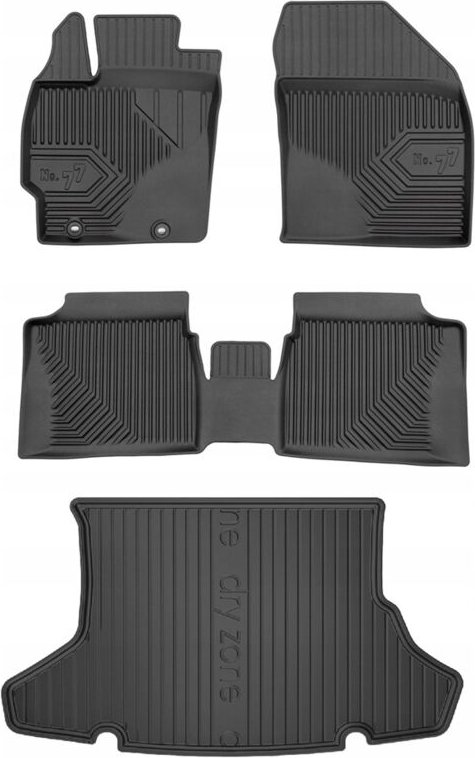 SET 77 Fußmatten und Einlagen für Toyota Prius 3 Liftback 2009–2015