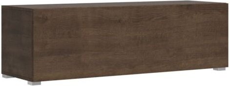 Klappbarer TV-Sockel mit Kabelverschraubung L.133,6 H.40 T.39,2 mit Walnussfüßen