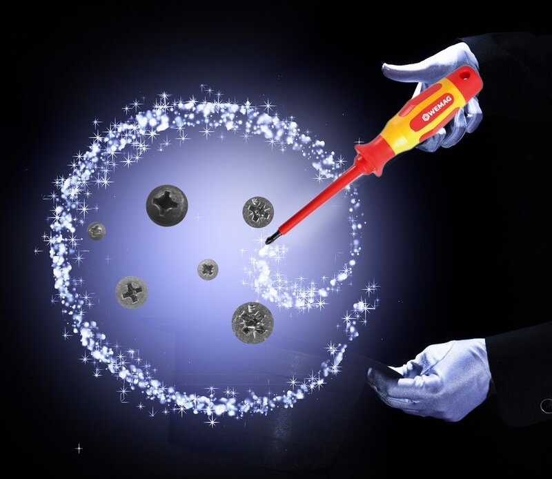 Wemag - vde All-in-one Schraubendreher PH1/2/3, pz 1/2/3 in einer Klinge, rot