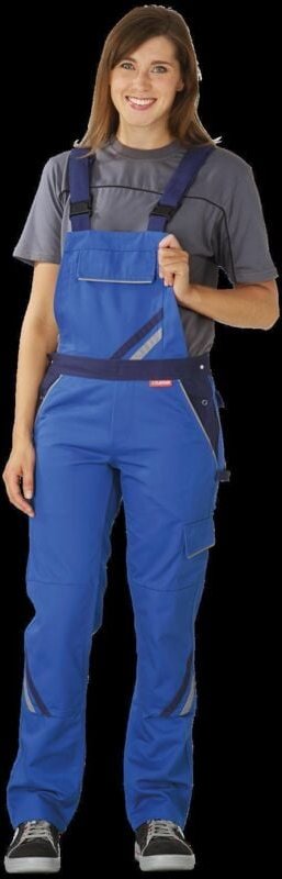 Planam Highline Damen Latzhose blau/marine/zink 36