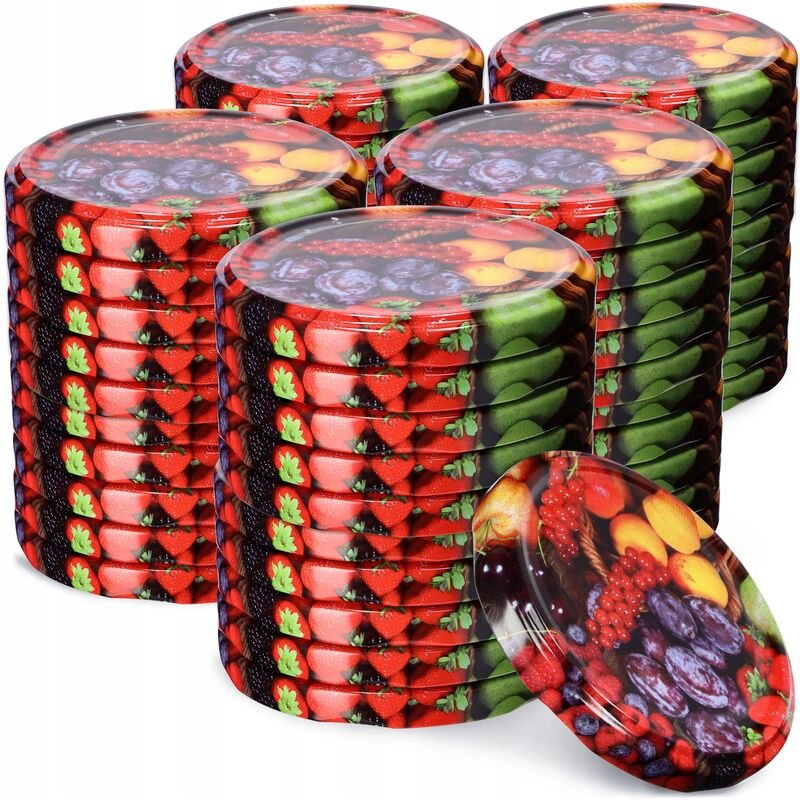 Kadax - Schraubdeckel fi66 mm, für Einmachgläser, 50 Stück, Obst