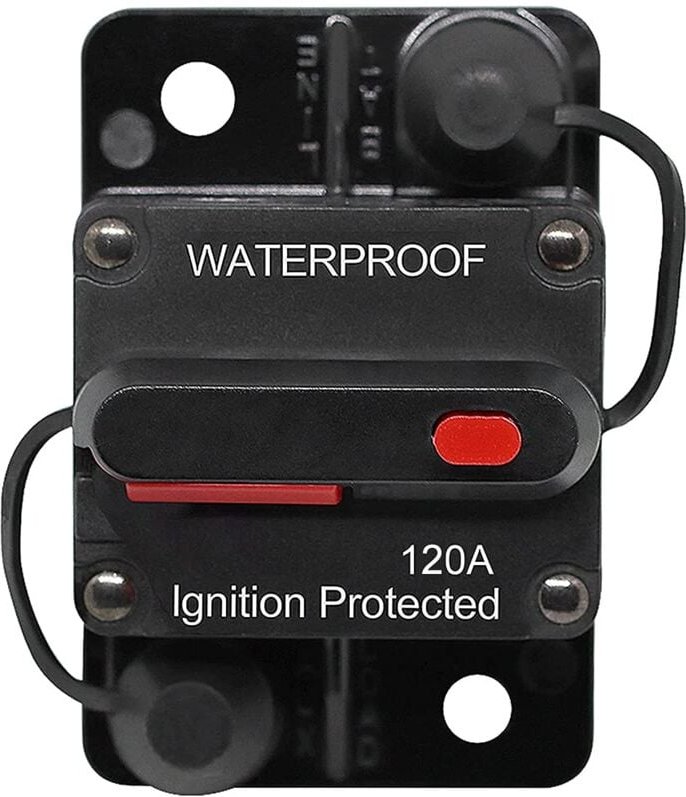 Thumbnail - Lntyq Auto-Leistungsschalter 30 A – 150 A, DC 12 V – 48 V, wasserdichter Leistungsschalter mit manueller Rückstellung fü...