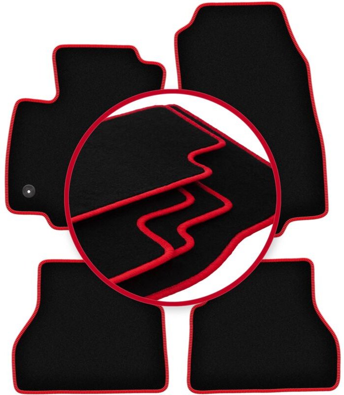 CARLUX-RED Autofußmatten für: Ford B-MAX Minivan (2012-2017)