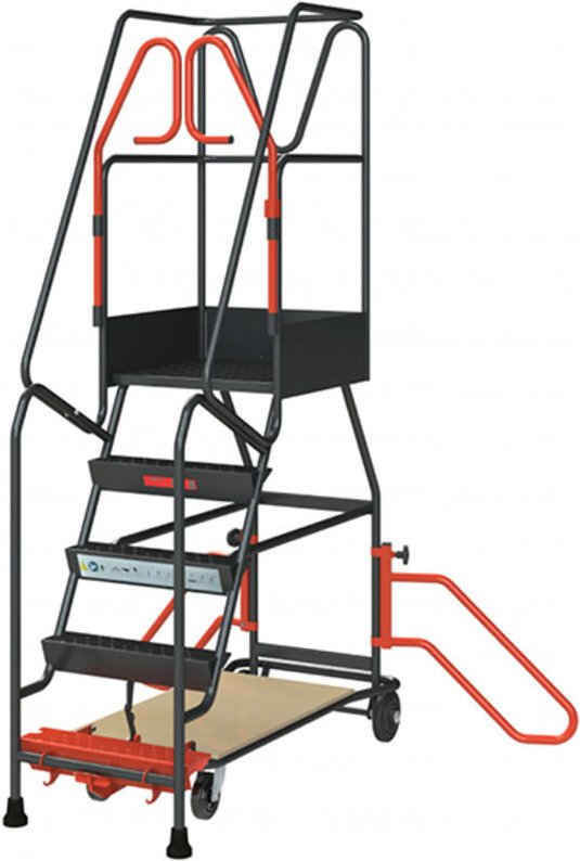 Matisère - Mobile Stehleiter 5 Stufen - Maximale Arbeitshöhe 3.16m - 830008810