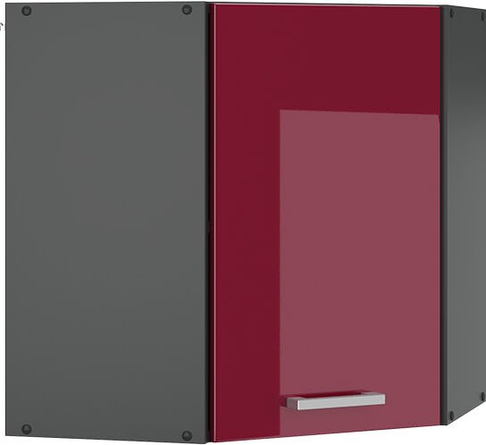 Vicco - Eckhängeschrank R-Line, Bordeaux Hochglanz, 57 cm