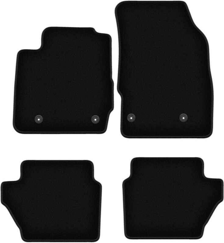 BASIC schwarze Veloursmatten für: Mazda 2 II Fließheck (2007-2015)