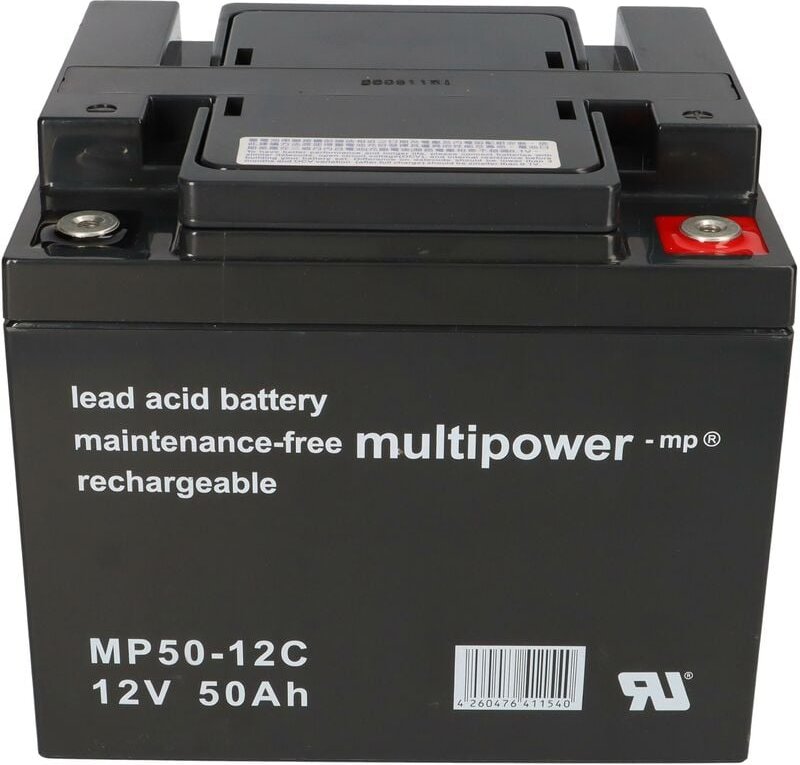 Blei-Akku MP50-12C Pb 12V 50Ah Zyklenfest M6 Innengewinde - Multipower
