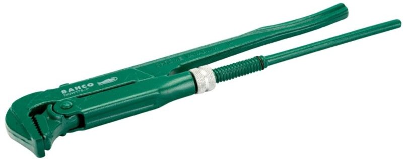 Bahco 3-90°-Rohrzange, schwedisches Modell, mit grüner Pulverbeschichtung, 630 mm