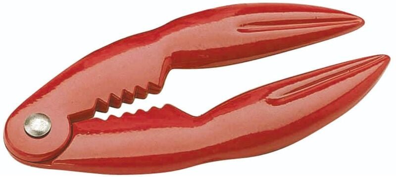 KitchenCraft Krabben- und Meeresfrüchtezange Metall, 14 x 7 cm - Rot