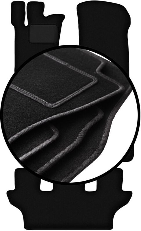 Komplettset Veloursmatten für: Mercedes R251 / V251 7-Sitzer (2005-2013)