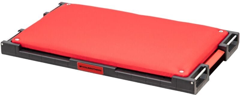 Toolbrothers RHINO XXL Multi Adapter Platte + abnehmbares Sitzpolster in Rot für Deine mobile Werkstatt