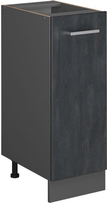 Apothekeschrank R-Line, Schwarz Beton, 30 cm ohne Arbeitsplatte Vicco