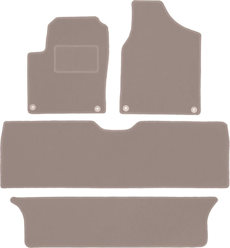 Beige Veloursmatten für: Volkswagen Sharan I Minivan (1995-2010)