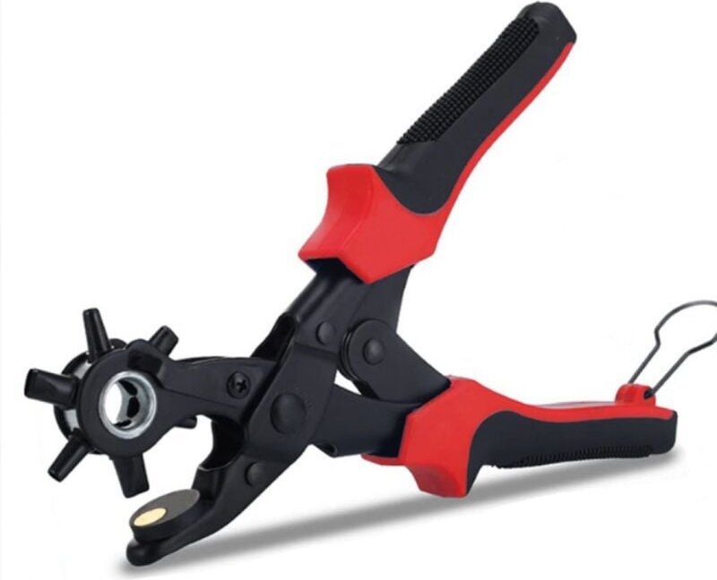 2–4,5 mm runder Locher mit 6 Lochgrößen, professionelle drehbare Lochzange für Ledergürtel, zum Stanzen von Karten, Uhre...