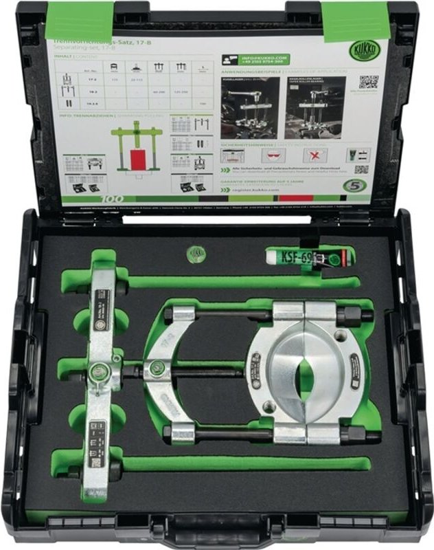 Kukko Trenn- und Abziehvorrichtungs-Sortiment im Kunststoffkoffer B