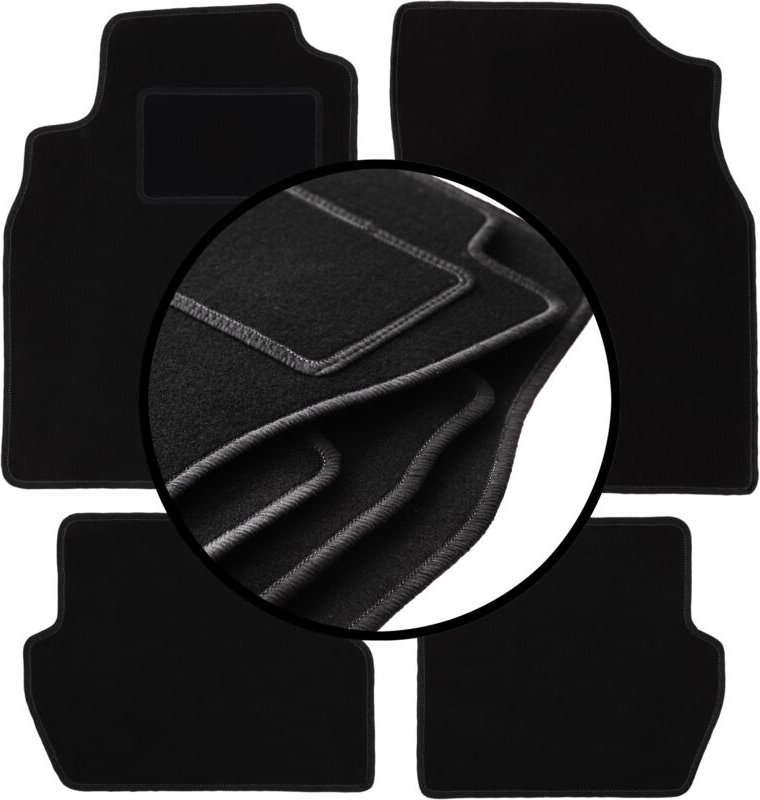 Komplettset Veloursmatten für: Nissan Almera N16 Fließheck (2000-2006)