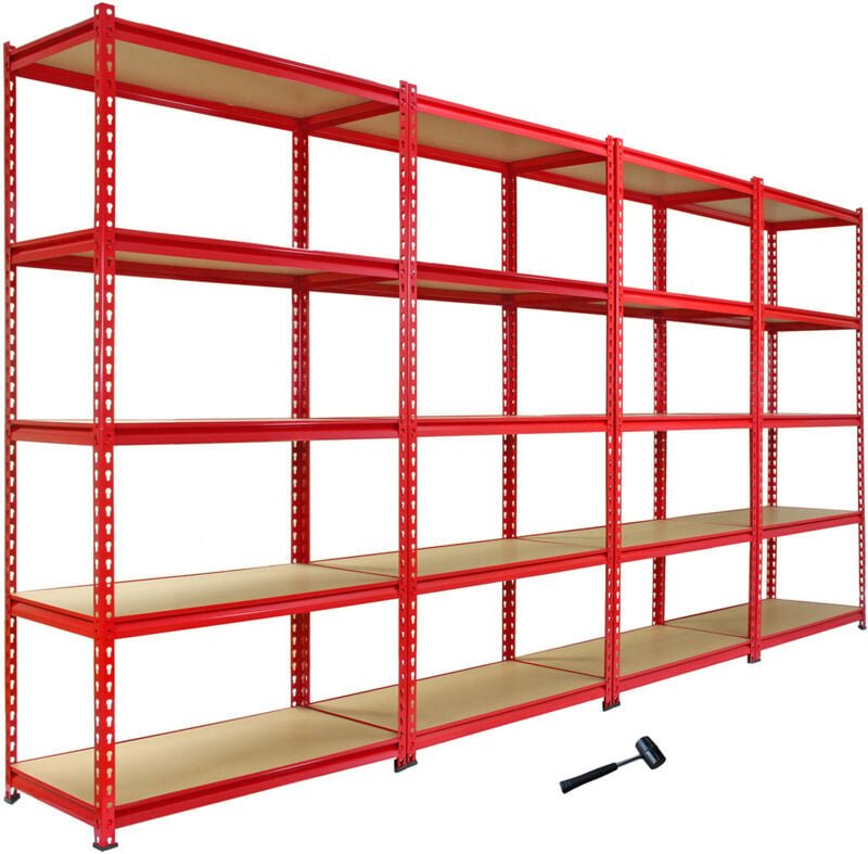 Monster Shop - 4 x Z-Rax Garagenregal Werkstattregal Kelleregal Regal Industrie 90cm b x 45cm t x 183 cm h