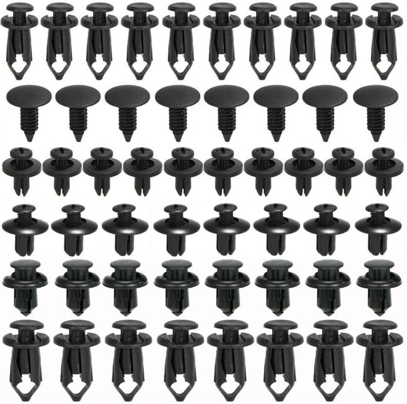 Kfz-Clips, 190 Stück Kunststoff-Nietklammern, Kunststoff-Nietschutz-Befestigungselemente in verschiedenen Formen und Grö...