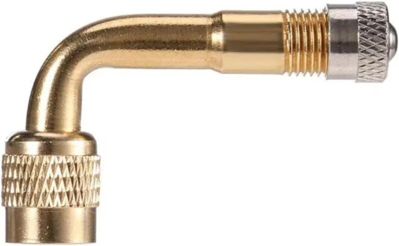 1 Stück 90-Grad-Kupfer-Reifenventilverlängerungen, Fahrrad-Fülldüse mit Rückschlagventil, Roller, Ventiladapter für Auto...