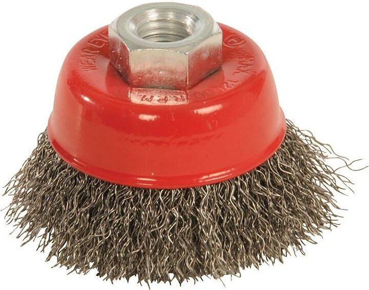 Stahldraht-Topfbürste, gewellt 65 mm