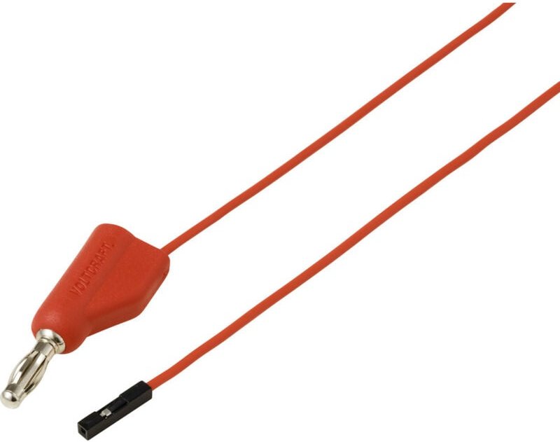 Thumbnail - VOLTCRAFT MSL-315 rot Messleitung 4 mm-Stecker Buchse 0.64 mm 1 m Rot 1 St.