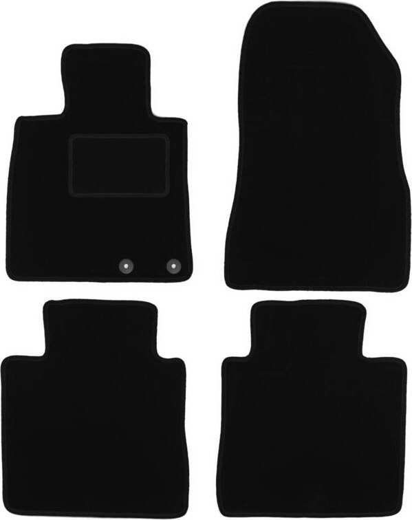 Schwarze Veloursmatten für: Nissan Note II Fließheck (2012-)