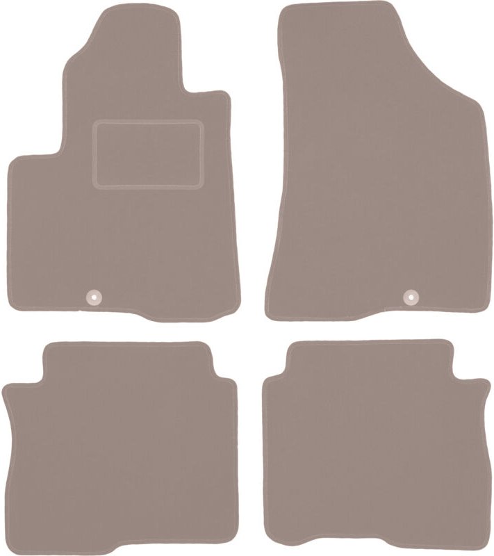 Beige Veloursmatten für: Hyundai SantaFe II SUV (2006-2012)