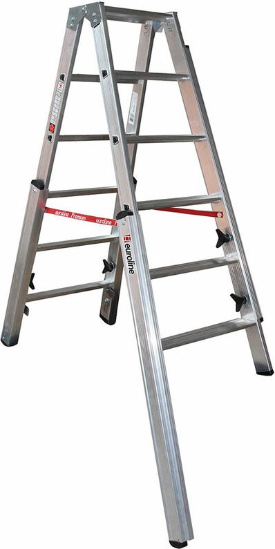 Euroline Premium 30578 Stufentreppenstehleiter 2x6 Stufen