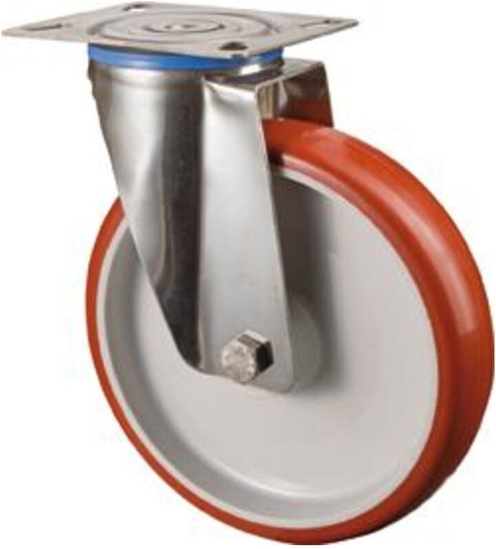 Thumbnail - Lenkrolle Polyure. / Edels. Rad-d 80mm 100 kg Tragfür - Bs Rollen