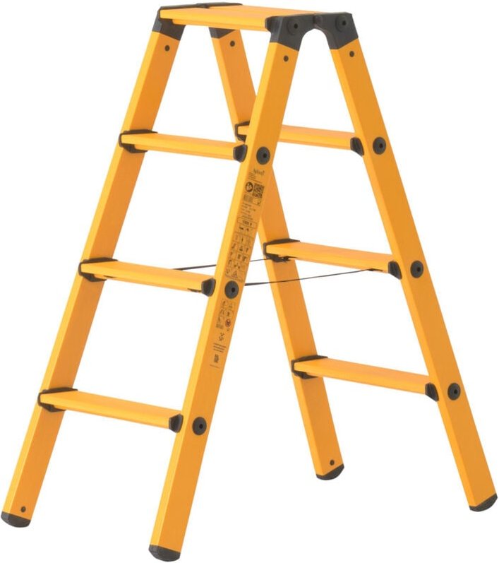 Stufenstehleiter beidseitig, 2x4 Stufen - Hymer