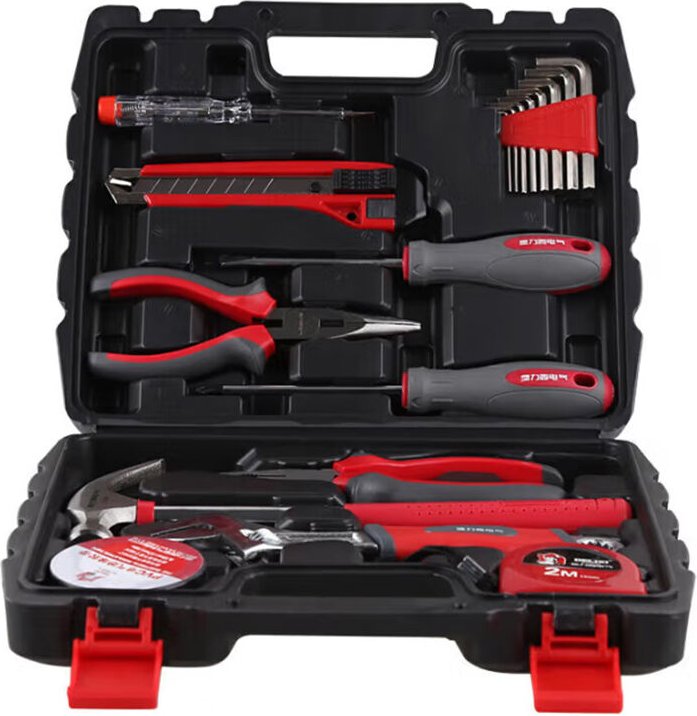 Delixi 15-teiliges Werkzeug-Set Profi-Qualität – Komplett-Set für Elektriker, Heimwerker & Holzarbeiten Inkl. Hammer, Za...