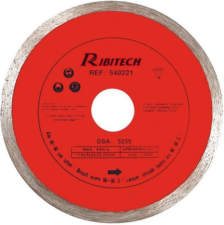 OSE - Durchgehende Diamantscheibe pro Einheit Rot 115 mm