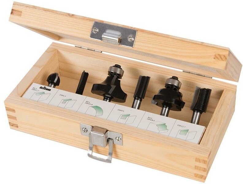 Einsteigerpaket 1/2-Zoll-Fräser, 6-tlg. Satz 6-tlg.