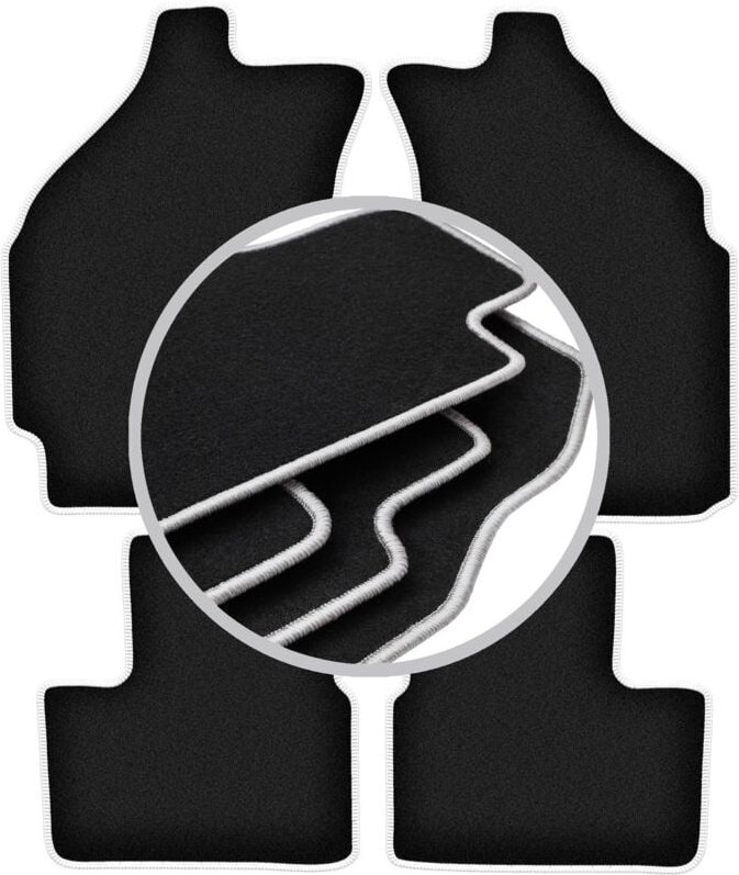 CARLUX-SILVER Autofußmatten für: Chevrolet Spark II M200 Fließheck (2005-2009)