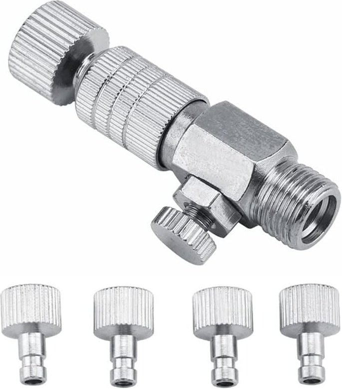 Airbrush-Trenn-Metallanschluss, 4 Stück 1/8 Zoll männlich-weibliche Anschlüsse zum Anschluss von Airbrush-Luftkompressor...