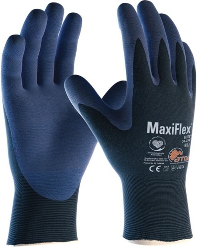 ATG - MaxiFlex Elite 244310 Gr.10 (34-274) Nylon-Strickhandschuhe, Kat. 2, Nitri