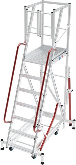 Matisère - Profi Stehleiter de 9 Stufen - Maximale Arbeitshöhe 4.25m - ER9R