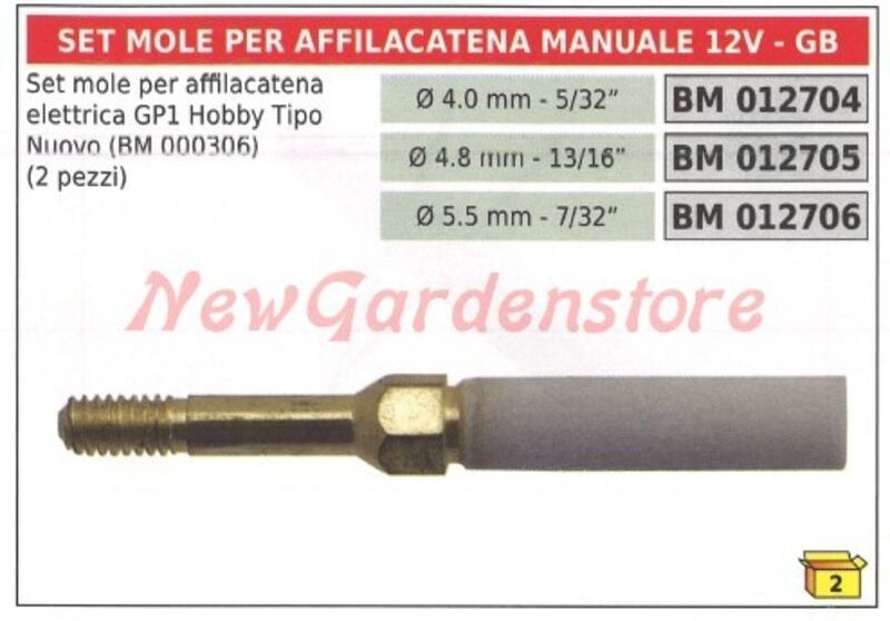 Schleifscheibensatz für manuelles Kettenschärfgerät GP1 HOBBY NEW GARDEN STORE 012705