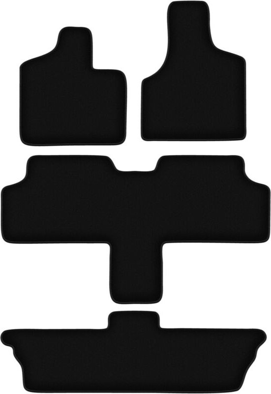 BASIC schwarze Veloursmatten für: Chrysler Voyager III 7-Sitzer (2001-2007)