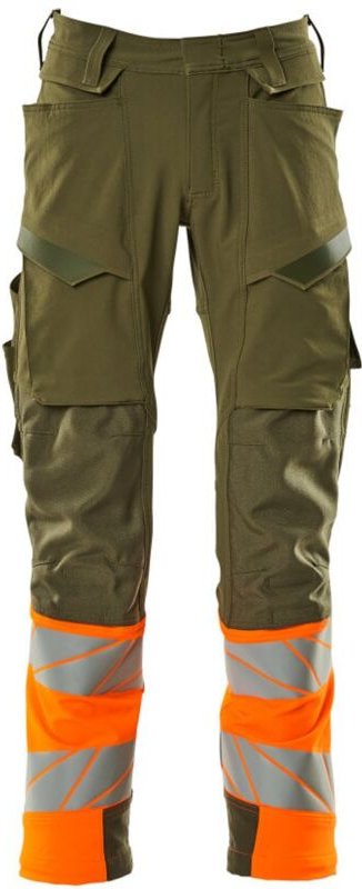 Hose mit Knietaschen 19179-511-3314 Gr. 90C60 moosgrün/orange - Mascot
